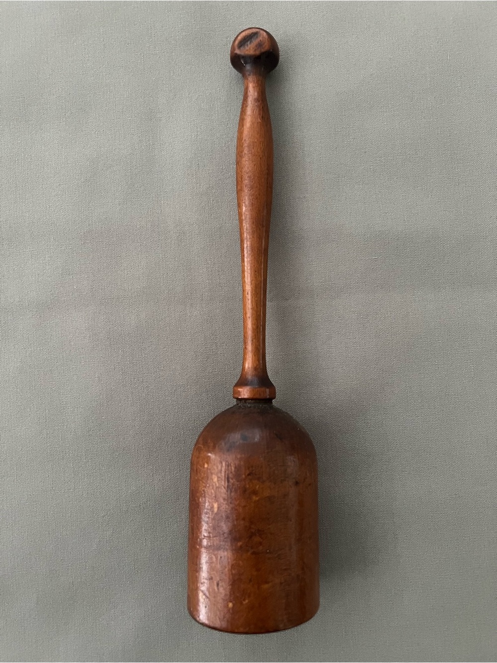 Wooden Vintage Mallet Masher Pestle with Natural Aged Patina 11”
